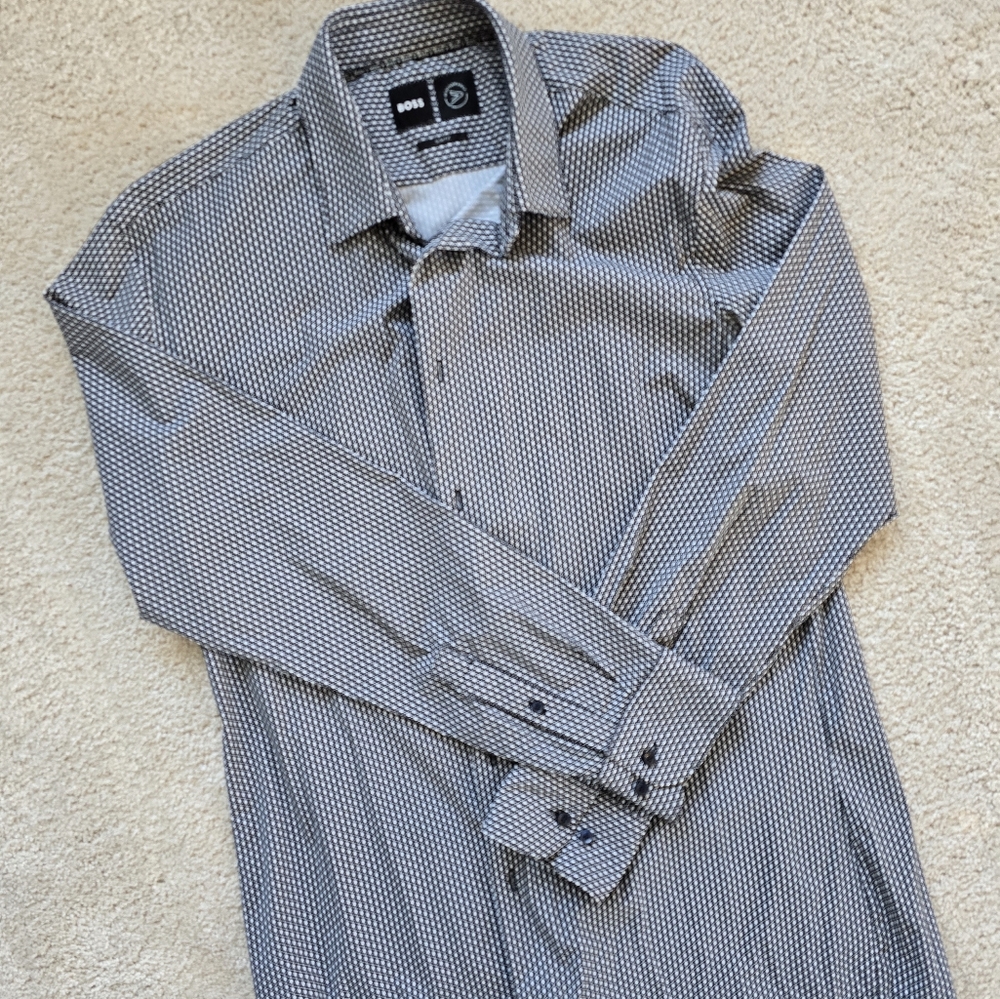Hugo Boss Men's Geometric Pattern Shirt
